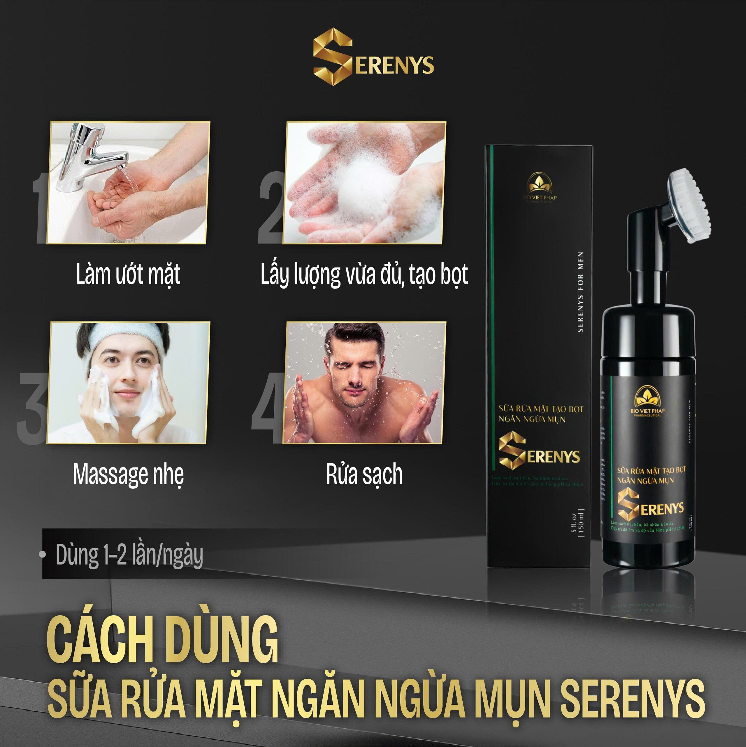 Bọt Rửa Mặt Nam Serenys 150ml