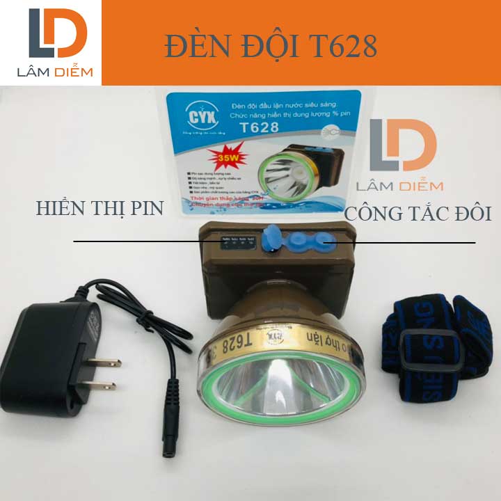 Đèn pin đội đầu 100W siêu sáng 2 chế độ sáng 788 - 888