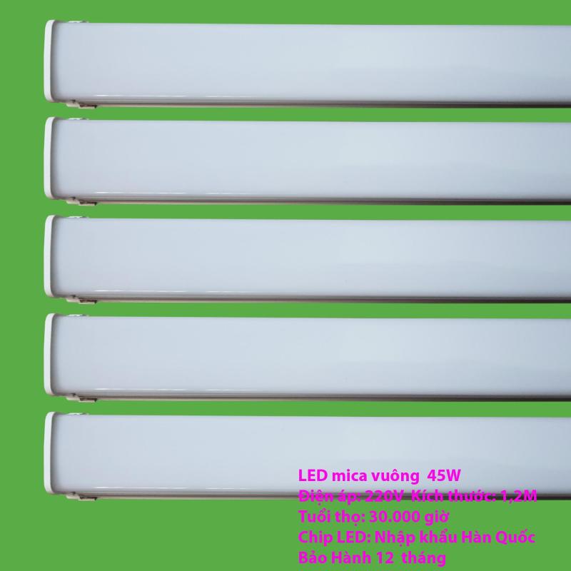 Bộ 5 đèn LED máng đôi mica 45w -1.2 mét