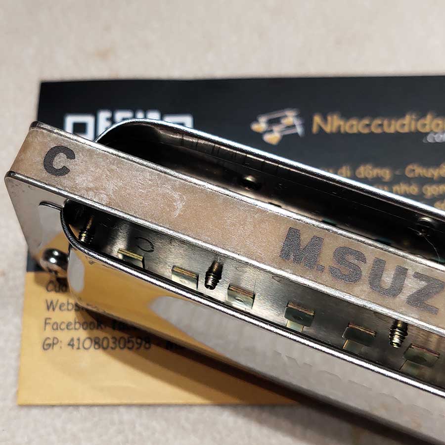 Kèn harmonica diatonic Suzuki Manji M-20 key C (Bạc)