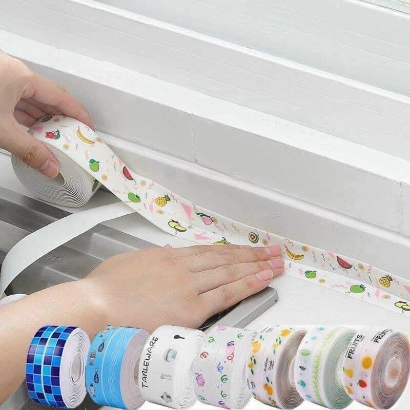 Cuộn keo dán mép đa năng, Cuộn Ron Dán Viền Bồn Rửa Nhà Bếp Chống Thấm, Băng Dính Dán Mép Tường Chống Thấm, giấy dán tường, giấy dán bếp, giấy dán bếp cách nhiệt, cuộn keo dán mép bếp, cuộn keo dán bếp,