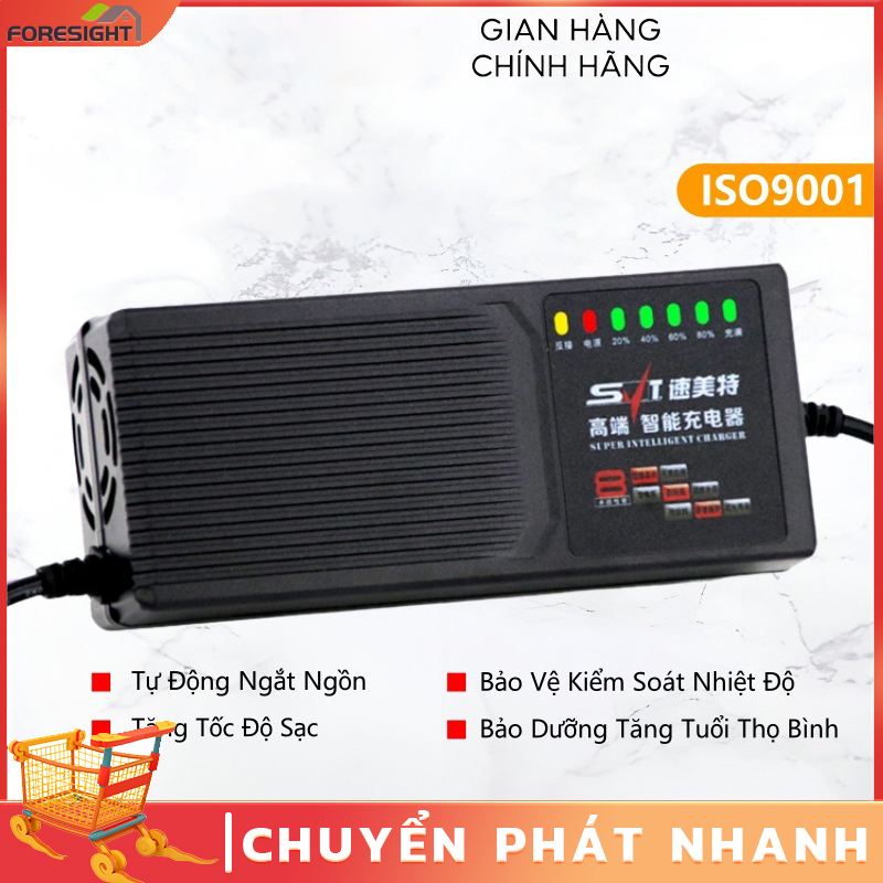 【khu vực thành phố hồ chí minh  giao hàng】sạc xe điện 60v20ah 48V 12Ah Tự Ngắt Chống Phồng Bình -7 Đèn Báo Thông Minh