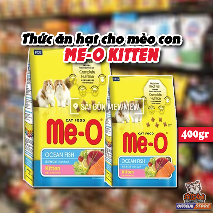 Hạt ME-O KITTEN cho mèo con 400gr vị cá biển & sữa