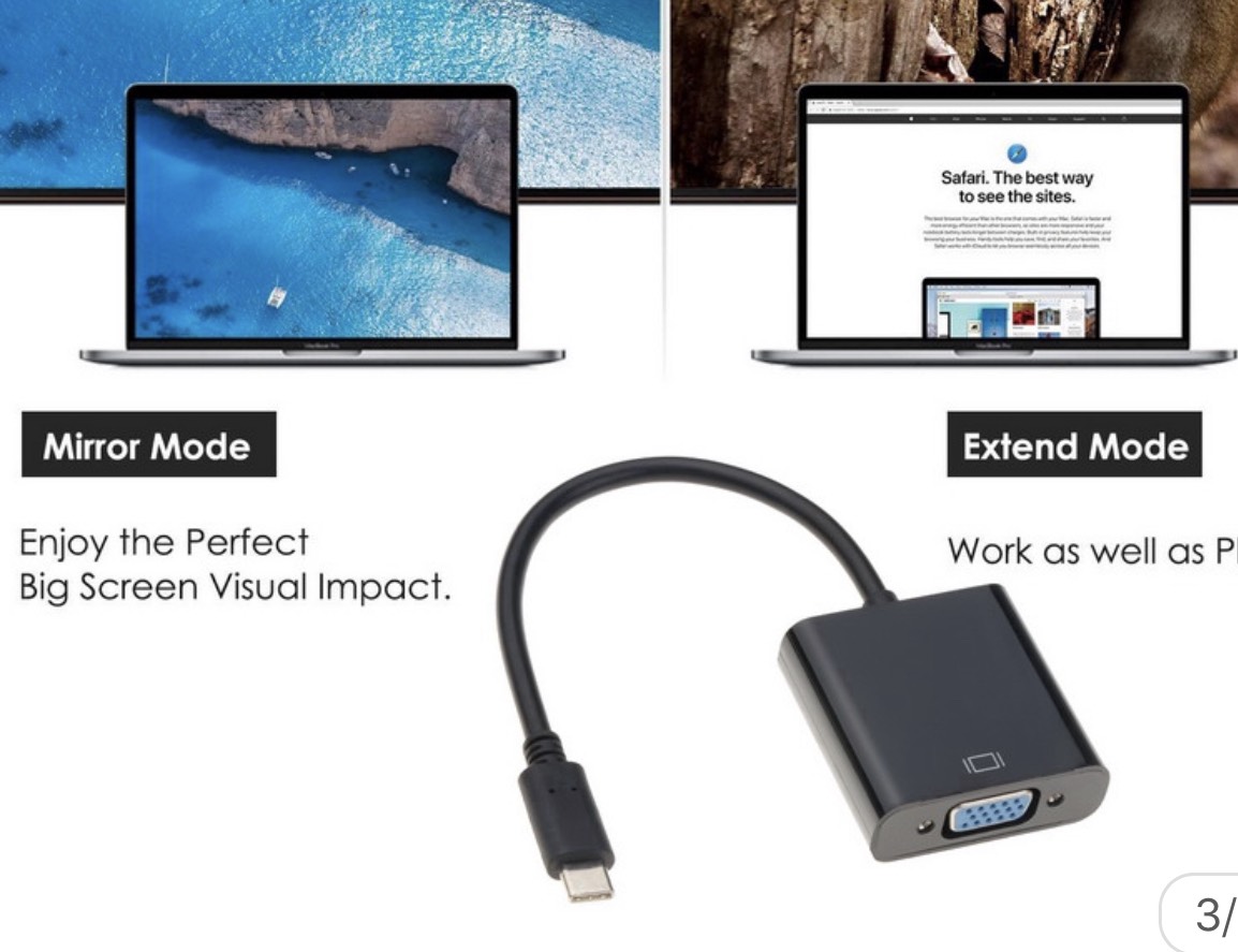 [HCM]Cáp chuyển đổi Type C( USB 3.1) sang VGA