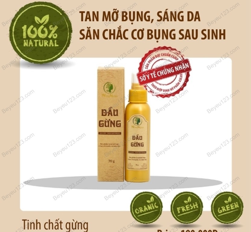 [70gr] Dầu gừng massage bụng tan mỡ sáng da sau sinh - Wonmom (Việt Nam)