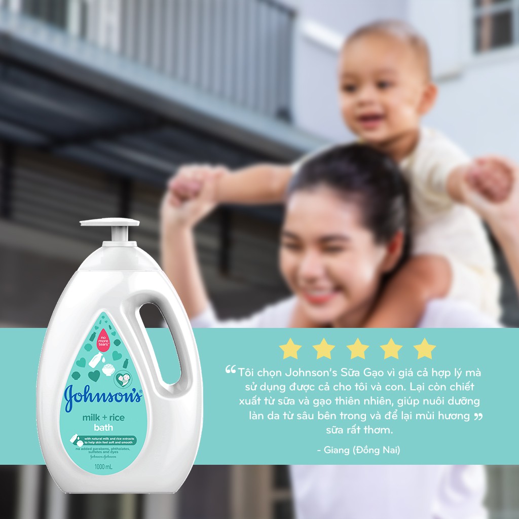 Sữa Tắm Johnson's Chứa Sữa Và Gạo 1000ml