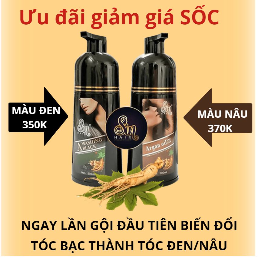 Dầu gội phủ bạc nhân sâm SIN HAIR Nhật Bản