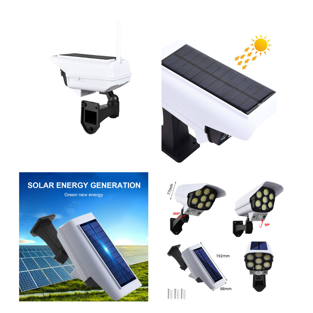 ĐÈN NĂNG LƯỢNG MẶT TRỜI GIẢ CAMERA CẢM BIẾN