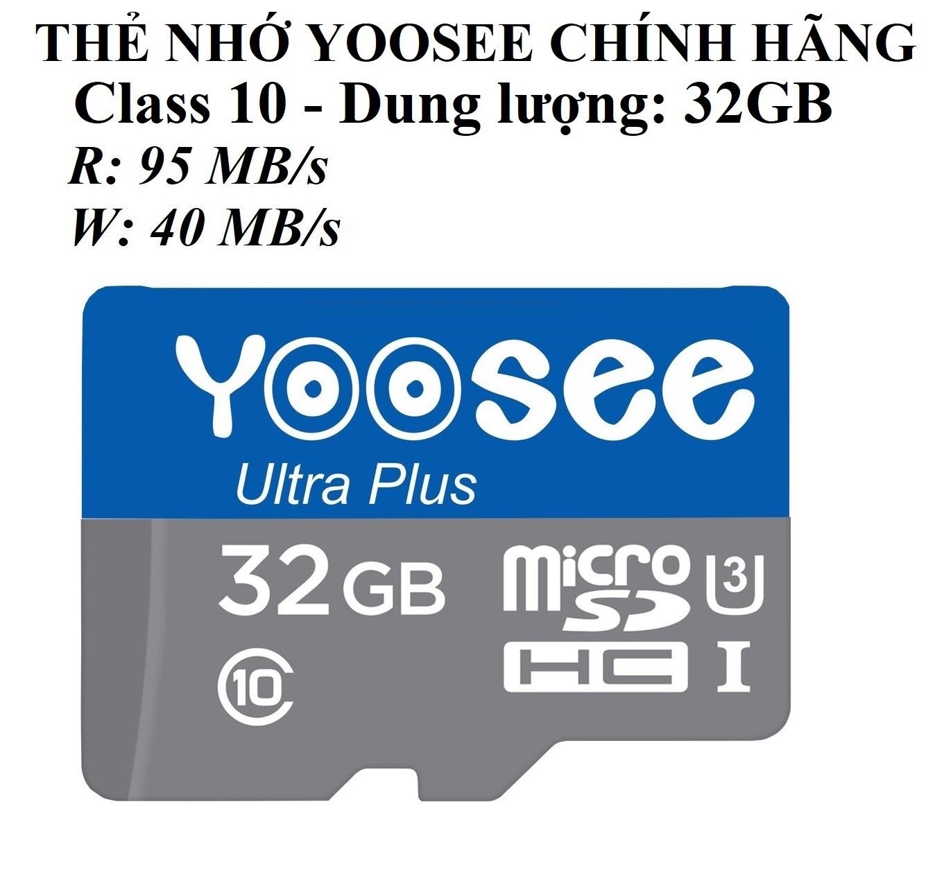 Thẻ nhớ Yoosee Class 10  32G phiên bản mới 2020, tốc độ đọc ~100mb