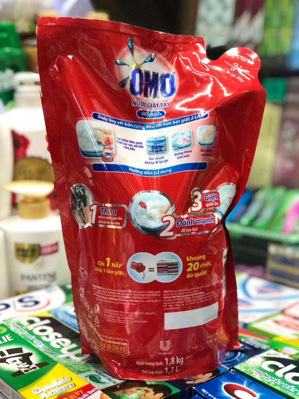 NƯỚC GIẶT TAY OMO SIÊU BỌT 1700ml