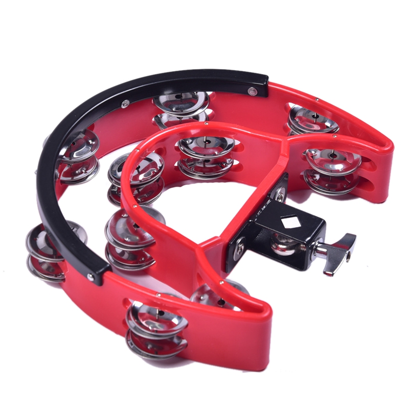 Double Ring Moon Tambourine Tambourine Jazz Drum Rhythm Tamborine Percussion Instrument Accessories