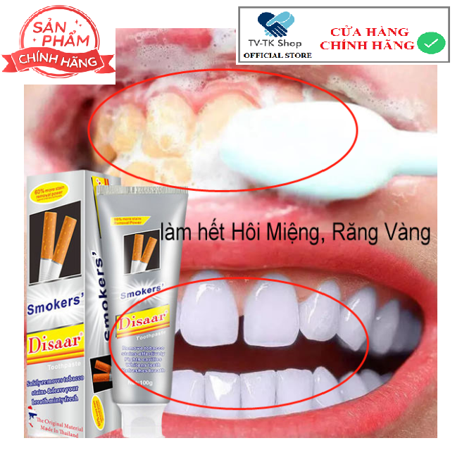 Kem Đánh Răng Disaar Tẩy Ố Vàng Trắng Răng Thái Lan - Mẫu mới