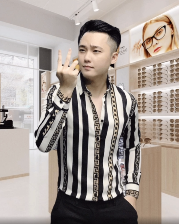 Áo Sơ Mi Nam Phối Hai Màu Đen Trắng