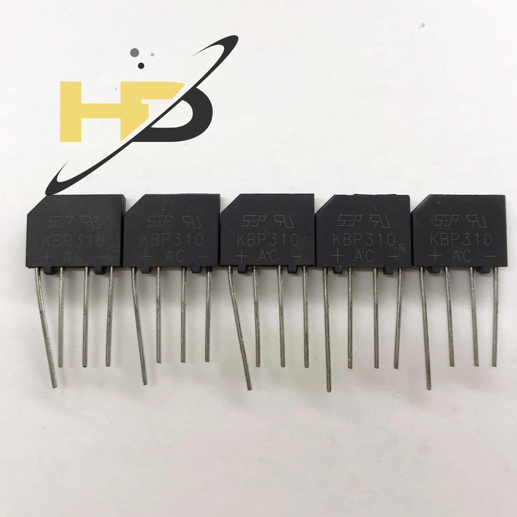 Bộ 5 chiếc diode cầu kbp310 3a 1000v dip-4 vuông chính hãng sep