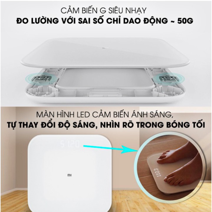 Hàng Chính Hãng] Cân Điện Tử Sức Khỏe Xiaomi Mi Smart Scale 2 NUN4056GL -  Bảo hành 12 tháng | Lazada.vn