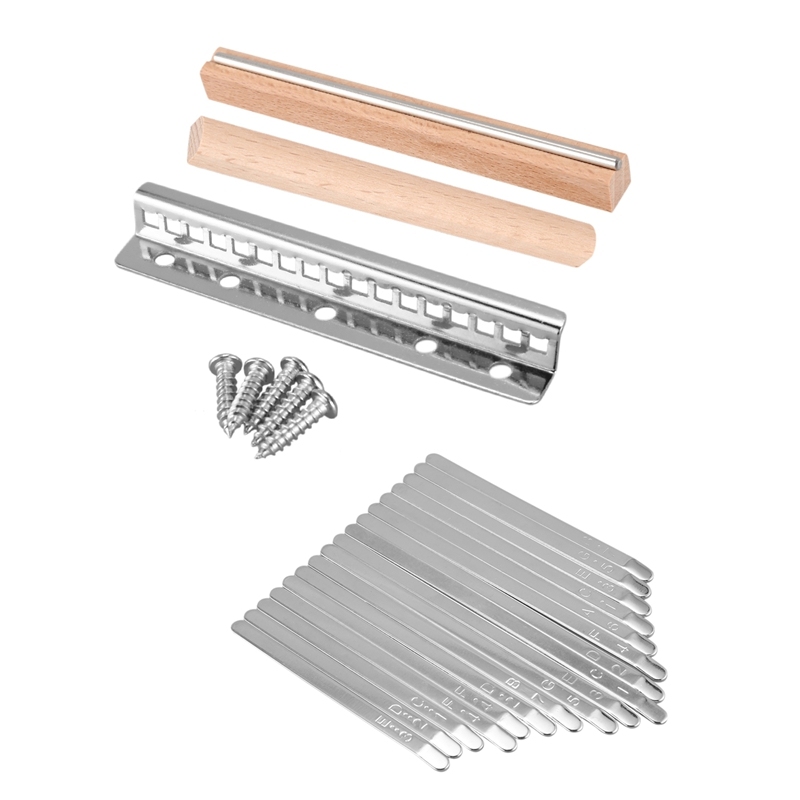 1 Set Steel Kalimba Mbira DIY 17 Keys with Thumb Piano Bridge Musical Instrument Parts for Luthiers Makers Malaysia