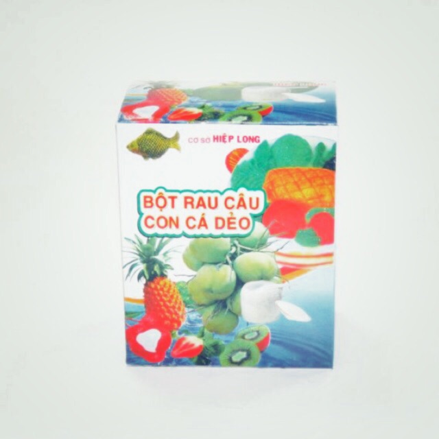 Bột rau câu con cá dẻo hộp 12 gói