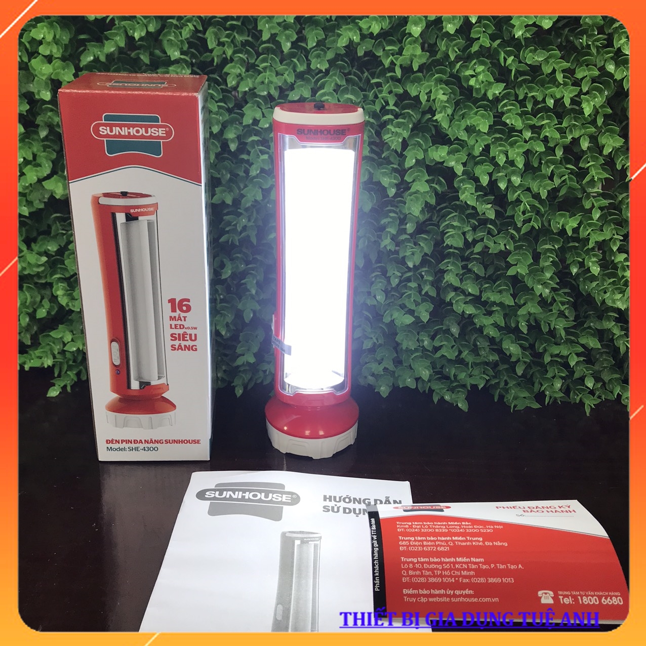 Đèn pin đa năng SUNHOUSE SHE-4300 [CHÍNH HÃNG SUNHOUSE] - (THIẾT BỊ GIA DỤNG TUỆ ANH)