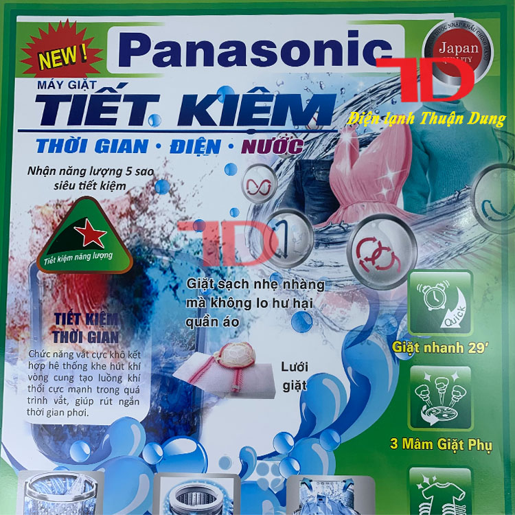 Tem dán máy giặt Panasonic, Tem máy giặt - Điện Lạnh Thuận Dung