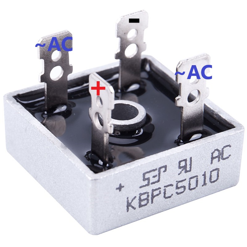 Cầu diot 50A có tản nhiệt KBPC5010
