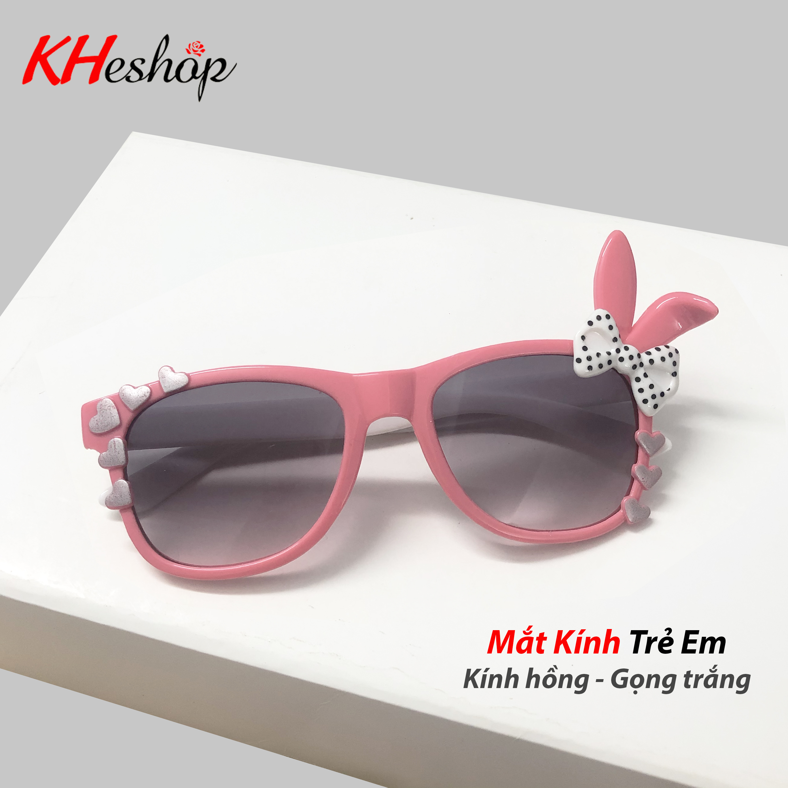 Kính Mát  Tai Thỏ Có Nơ Dễ Thương dành cho bé trai bé gái,Kính mắt Đi Nắng Chống Bụi Chống Tia UV400, - mã 1364