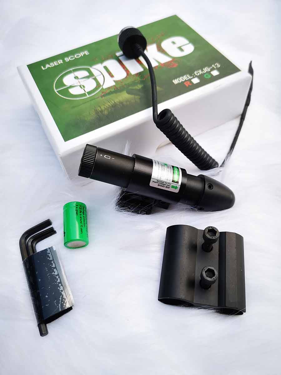 Đèn Laze tia đỏ pin sạc định vị