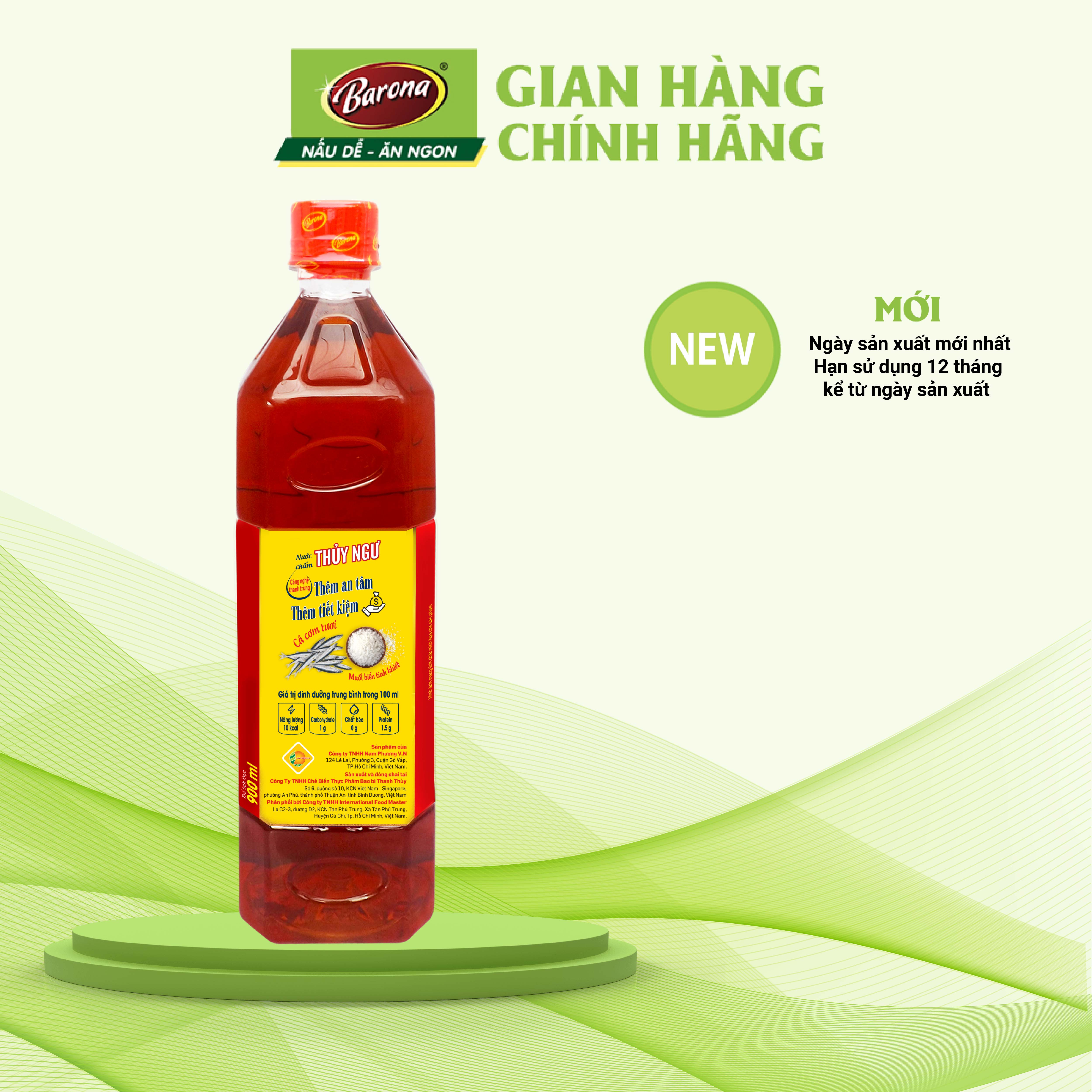 COMBO 2 CHAI Nước Chấm Thủy Ngư Barona 900ml