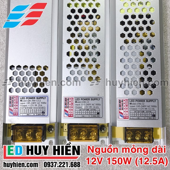Nguồn led 12V 12A (150W) Nguồn led mỏng 12V 150W