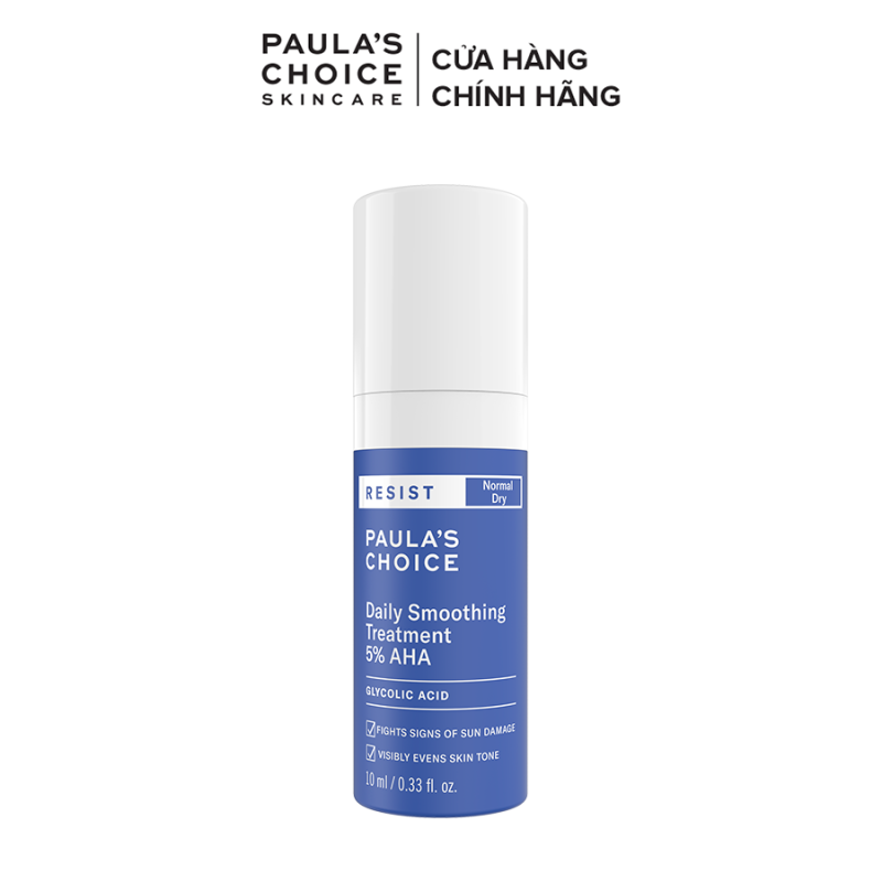 Kem tẩy da chết bề mặt làm sáng mịn và đều màu  da  Paula’s Choice RESIST Daily Smoothing Treatment With 5% AHA 10 ml-7667