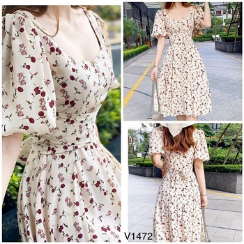 [HCM]ĐẦM VOAN HOA NHÍ BÁNH BÈO