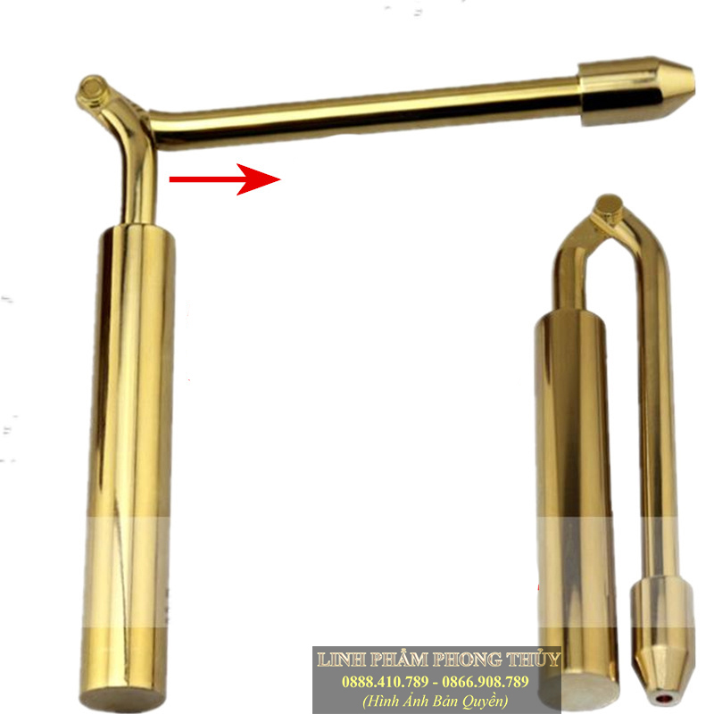 Thước Tầm Long gập đồng mạ vàng cao cấp