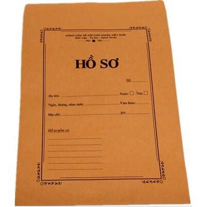 SET 10 BAO HỒ SƠ VÀNG/TRẮNG A4 CÓ CHỮ