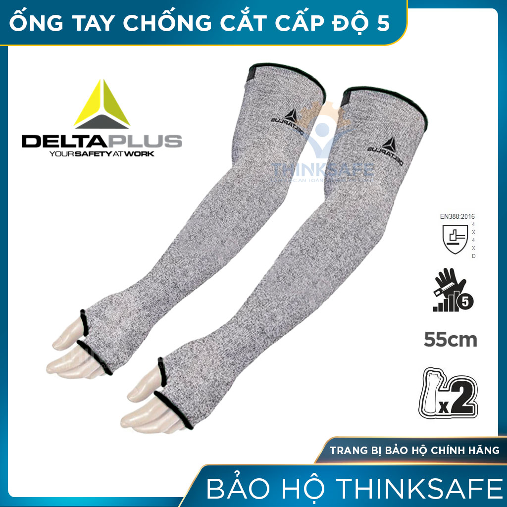 Ống tay chống cắt Deltaplus Econocut5M - Găng tay chống cắt khỏi những vật sắc nhọn như tôn kính - Bảo hộ Thinksafe