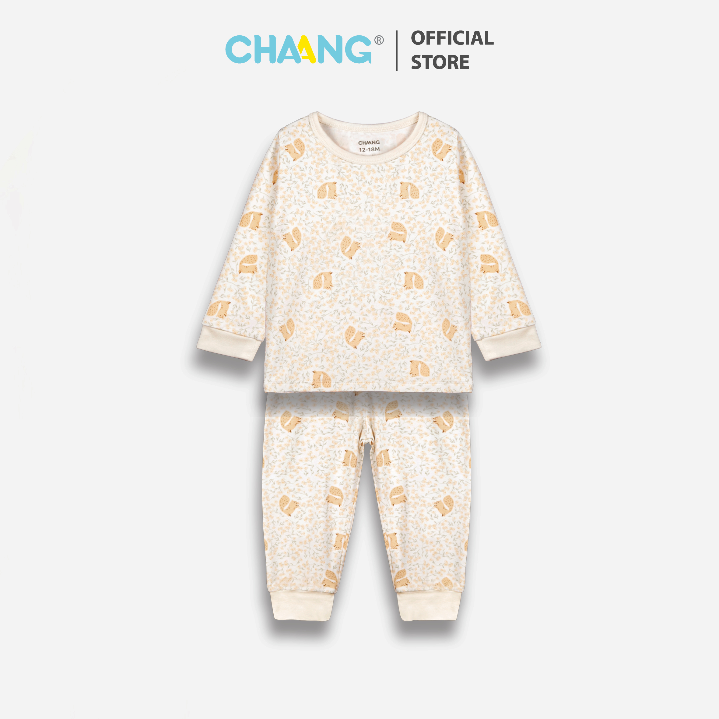 Bộ quần áo dài tay cúc vai cho bé Park sóc Chaang