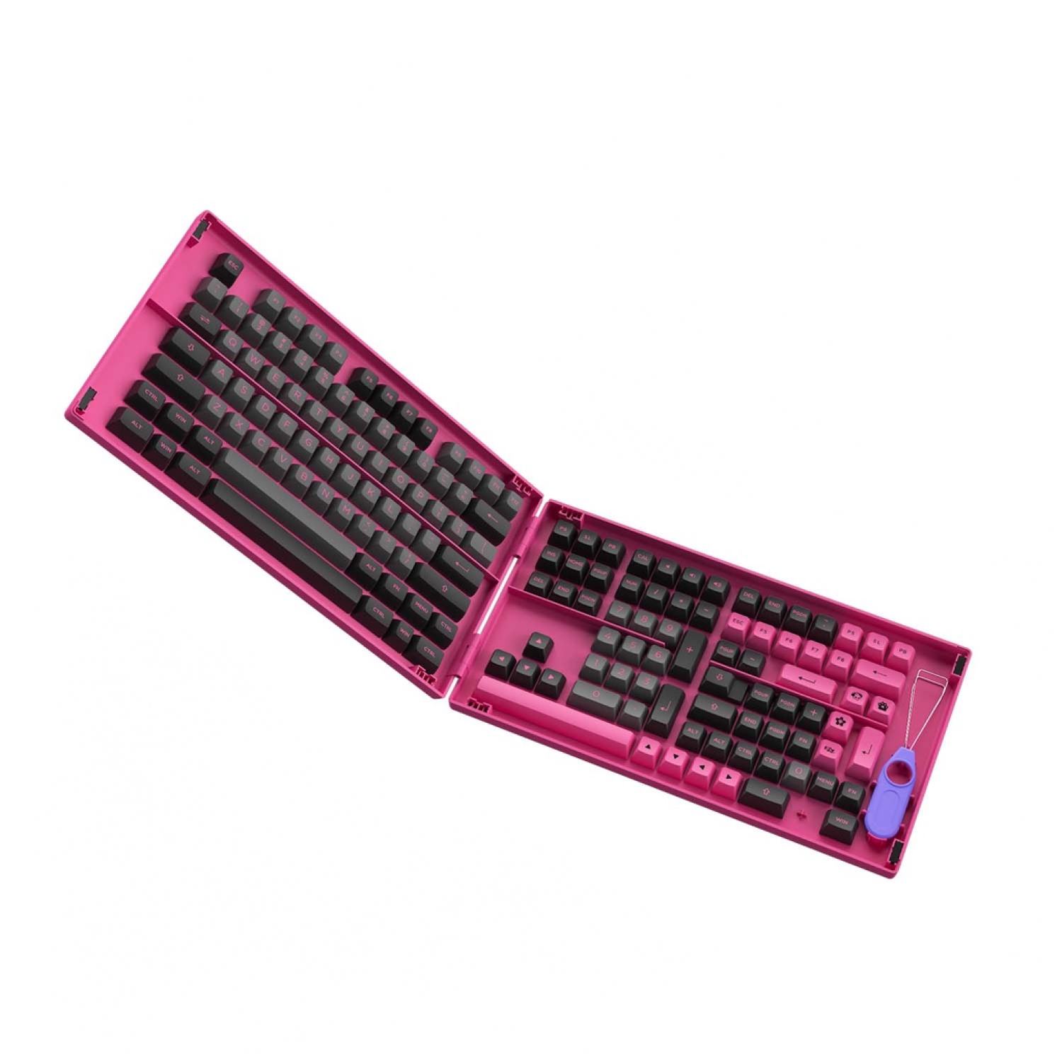 Keycap Cho Bàn Phím Cơ Akko Set – Black & Rose (PBT Double-Shot/ASA profile/197 nút) | Ezpc
