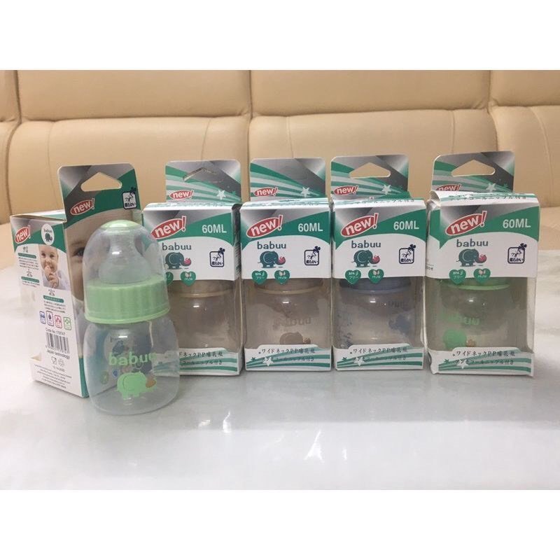 Bình sữa Babuu thân tròn 60ml, 125ml, 250ml