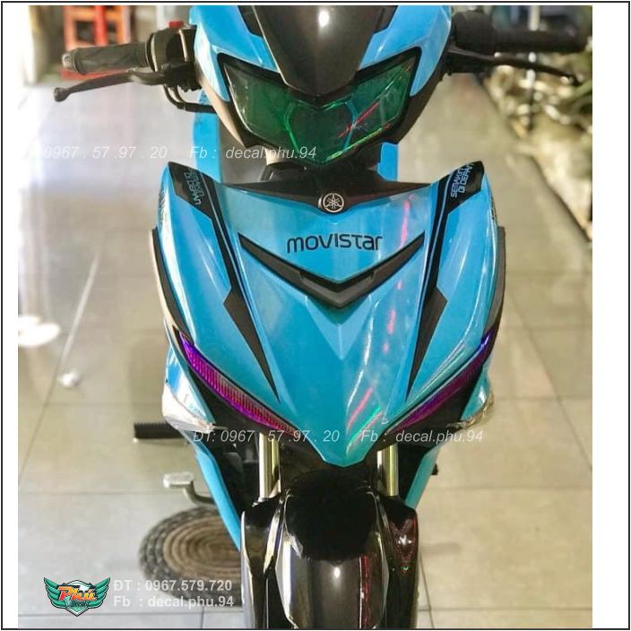 Tem rời Exciter 150 Movistar Xanh Ngọc đen (X)