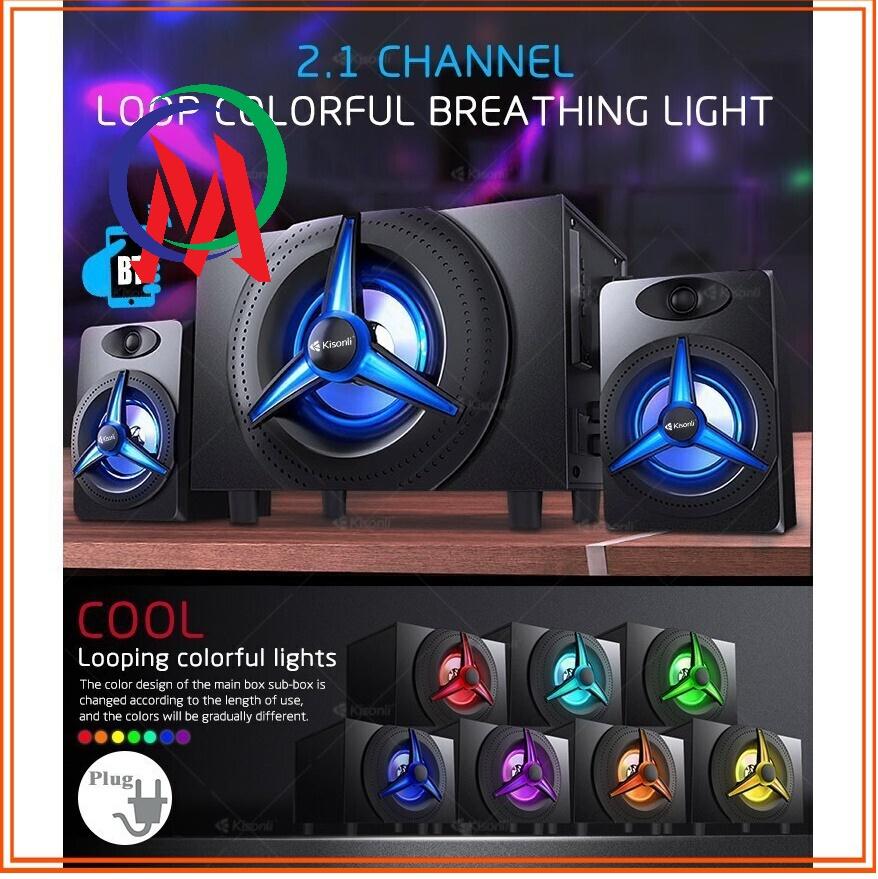 [HCM][ÂM THANH KHỦNG CÓ ĐÈN LED RGB] Loa Bluetooth Kisonli 2.1 TM-7000A Điện AC 220v