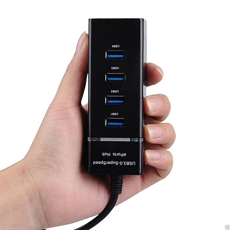 Hub USB, bộ chia 4 cổng USB 3.0 tốc độ cao cho máy tính