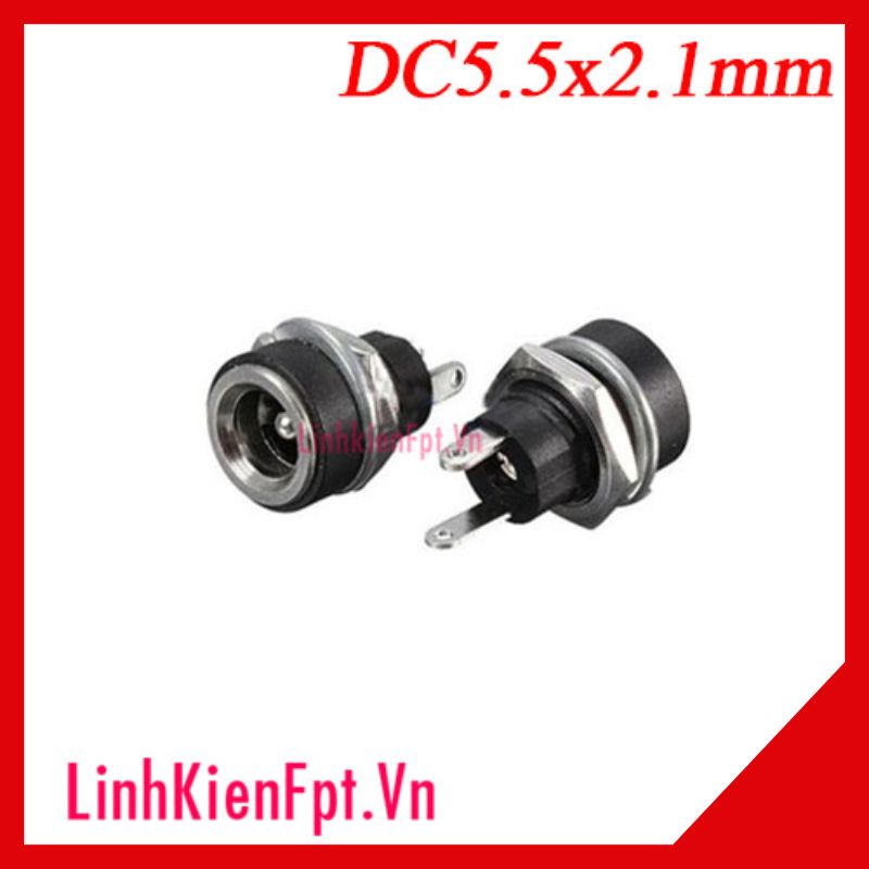 Combo 10 Jack nguồn cái dc5.5x2.1mm v2