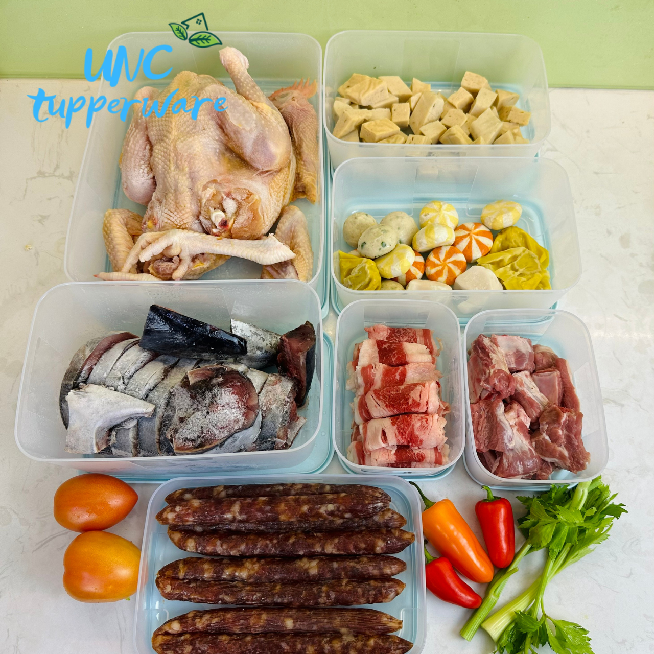 Bộ hộp Trữ Đông Tupperware Freezermate Essential Set 7