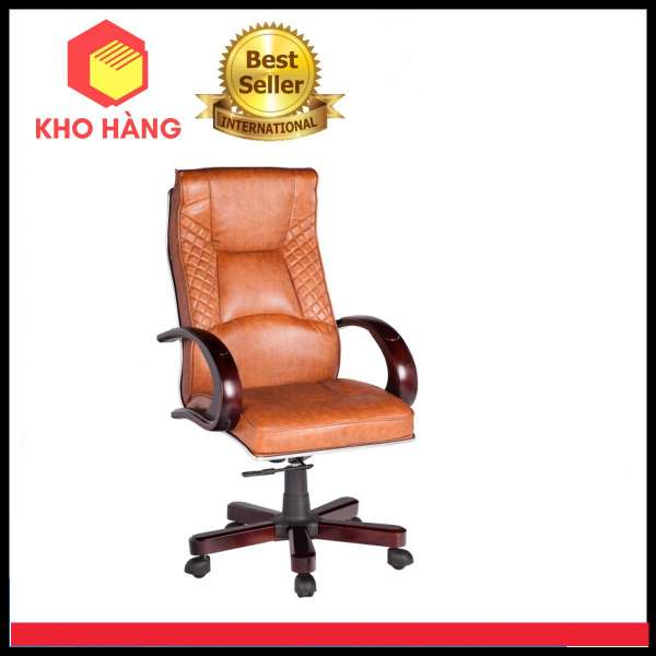 Ghế Dành Cho Văn Phòng Cao Cấp, Tay Gỗ Chân Gỗ, Mâm 2 Cần KHCM63710