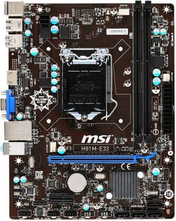 Mainboard MSI H81M-P33 SK 1150 chính hãng