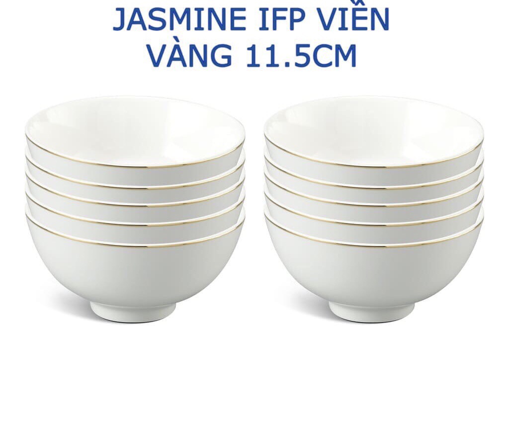 Bộ 10 chén sứ minh long 11.5 cm jas ifp vcv