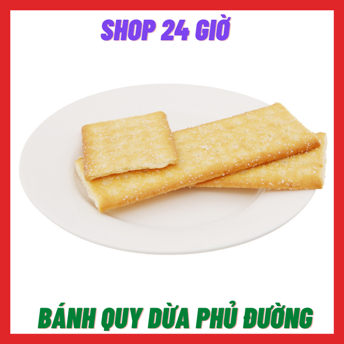 Bánh Quy Dừa Phủ Đường Vuông