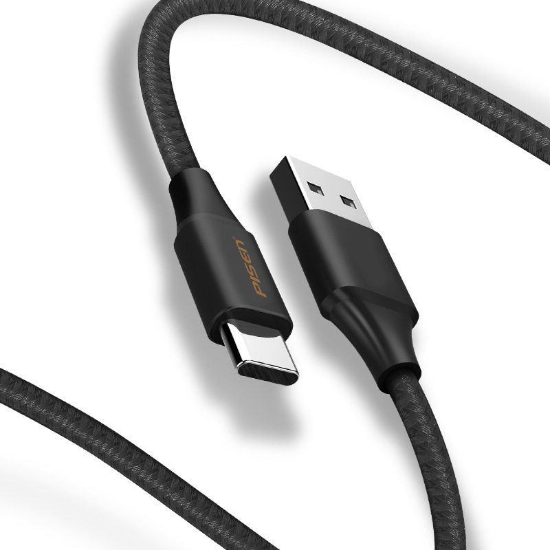Cáp Pisen USB Type-C 3-5A 1-1,5m bọc vải dù