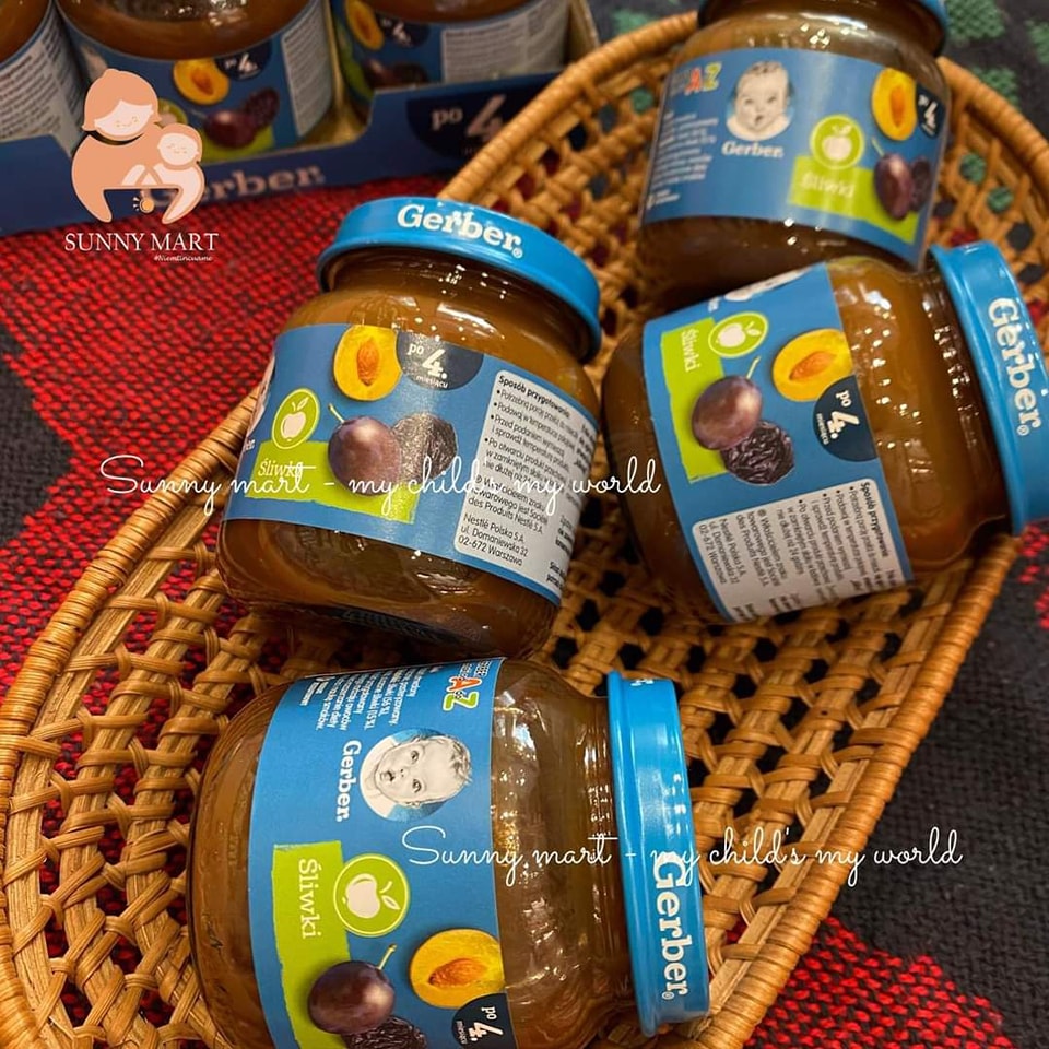 MẬN ĐEN NGHIỀN GERBER 125G CHO BÉ TỪ 4M+