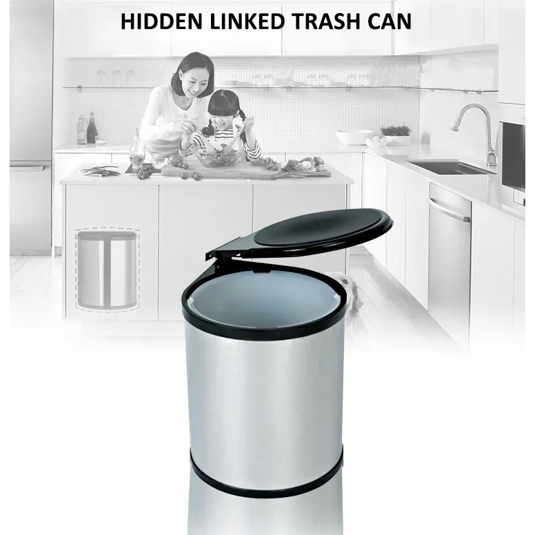 thùng rác gắn cánh cho tủ bếp.