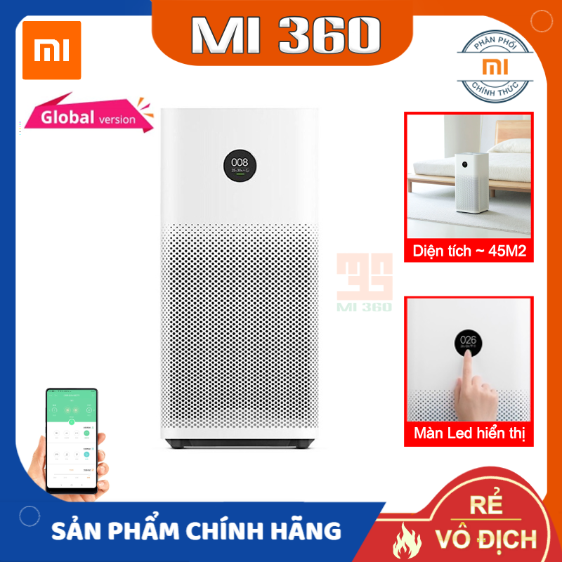 Máy Lọc Không Khí Xiaomi Mi Air Purifier 3H/ 3C✅ Màn Hình Led Hiển Thị✅ Kết Nối APP✅ Phiên Bản Quốc Tế