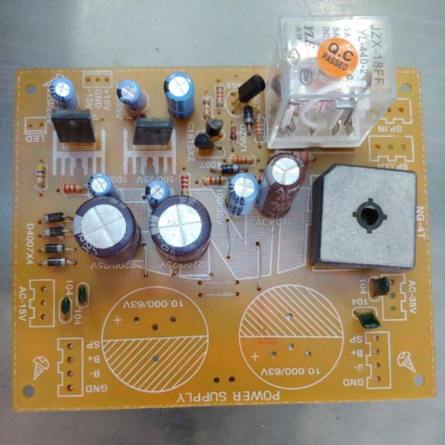mạch nguồn ampli 2 tụ bo nguồn 4 tụ